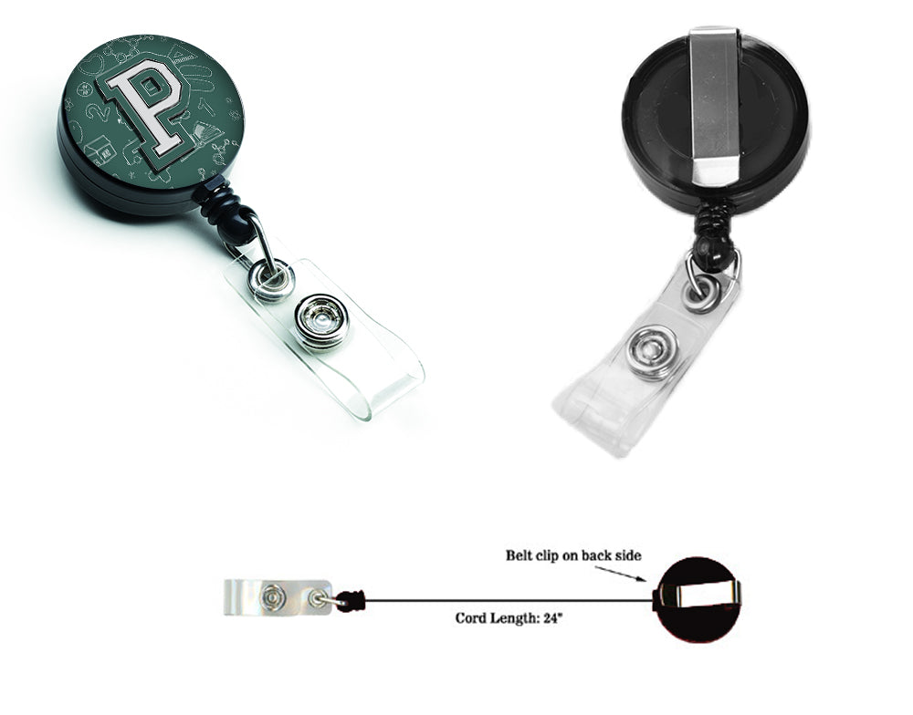 Letter P Back to School Initial Retractable Badge Reel CJ2010-PBR  the-store.com.