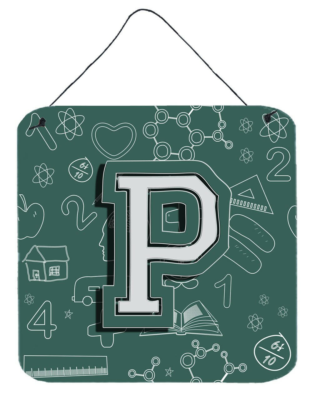 Letter P Back to School Initial Wall or Door Hanging Prints CJ2010-PDS66 by Caroline&#39;s Treasures