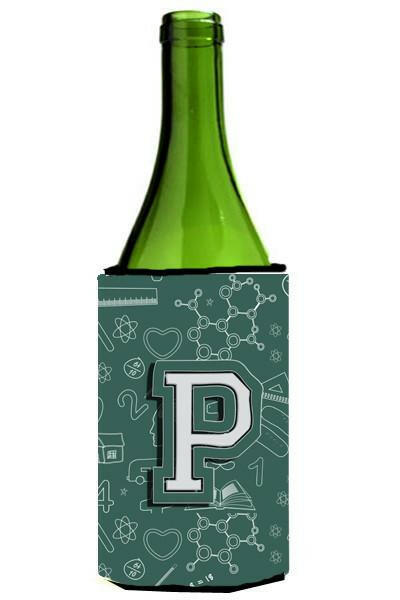 Letter P Back to School Initial Wine Bottle Beverage Insulator Hugger CJ2010-PLITERK by Caroline's Treasures