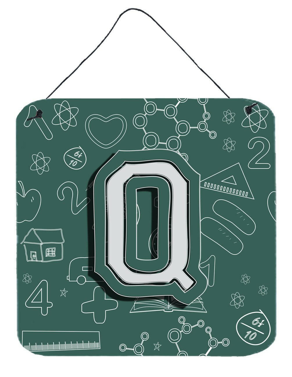 Letter Q Back to School Initial Wall or Door Hanging Prints CJ2010-QDS66 by Caroline&#39;s Treasures