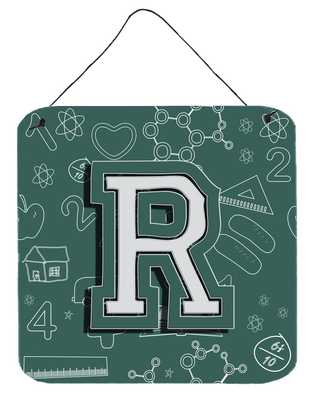 Letter R Back to School Initial Wall or Door Hanging Prints CJ2010-RDS66 by Caroline&#39;s Treasures