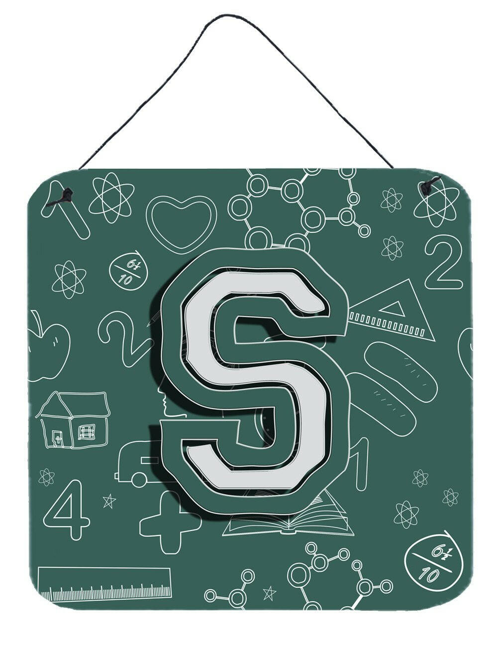 Letter S Back to School Initial Wall or Door Hanging Prints CJ2010-SDS66 by Caroline&#39;s Treasures