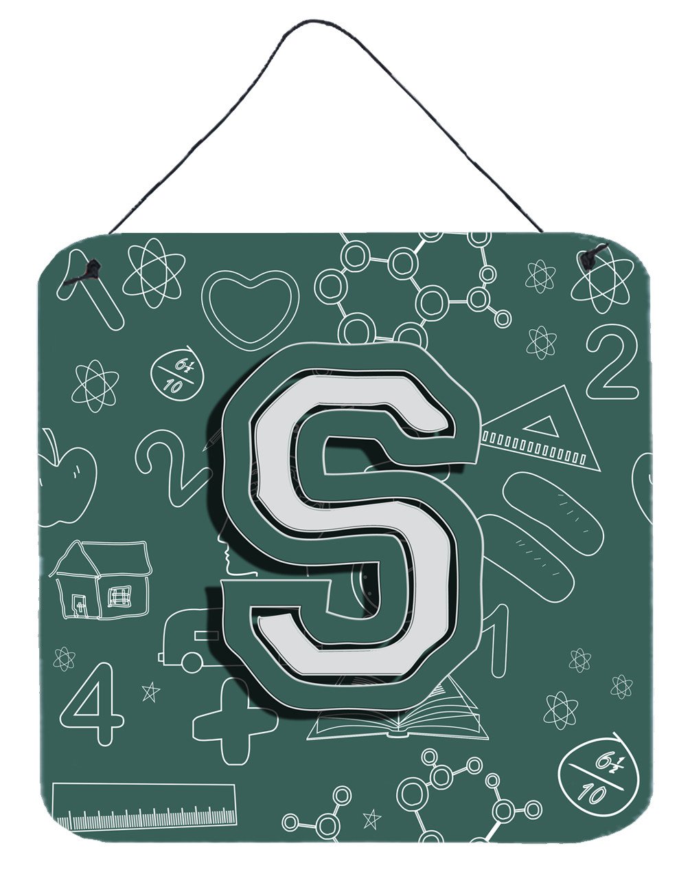 Letter S Back to School Initial Wall or Door Hanging Prints CJ2010-SDS66 by Caroline's Treasures