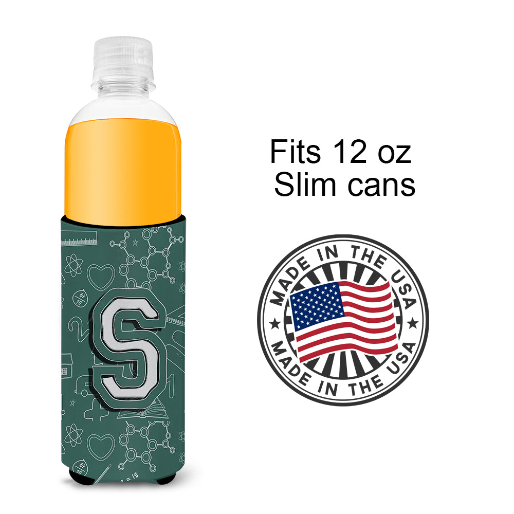 Letter S Back to School Initial Ultra Beverage Insulators for slim cans CJ2010-SMUK