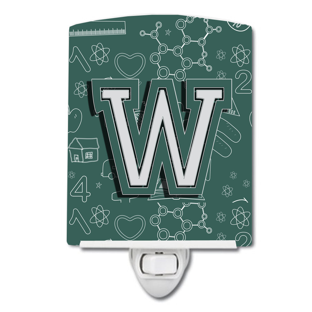 Letter W Back to School Initial Ceramic Night Light CJ2010-WCNL - the-store.com