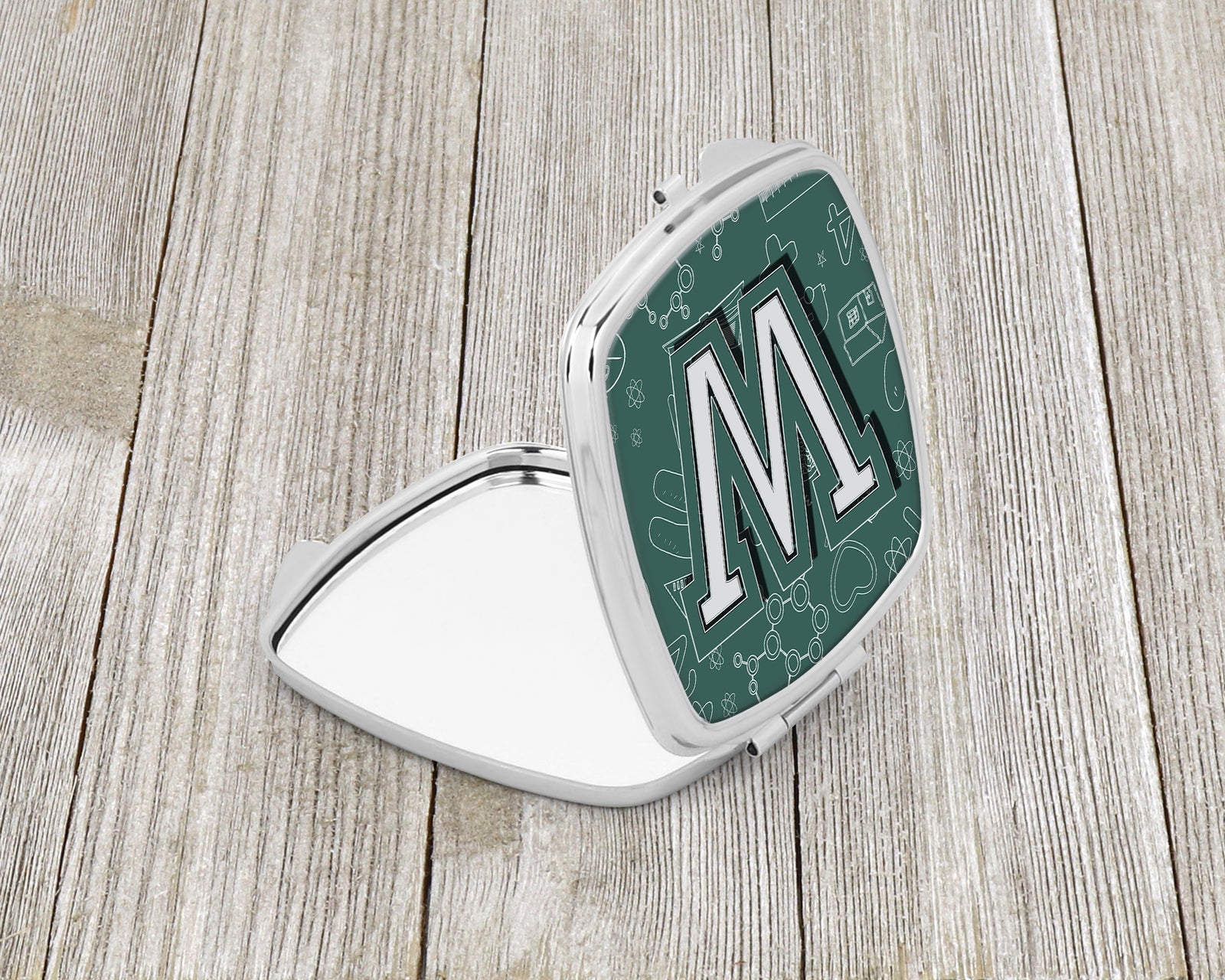 Caroline's Treasures Letter W Back to School Initial Compact Mirror – Stylish Purse Mirror with Artistic Covers CJ2010-WSCM