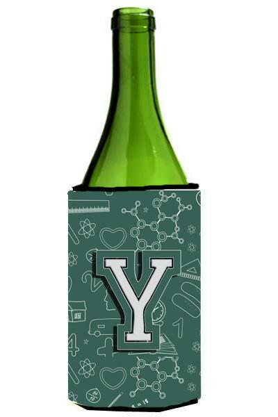 Letter Y Back to School Initial Wine Bottle Beverage Insulator Hugger CJ2010-YLITERK by Caroline&#39;s Treasures