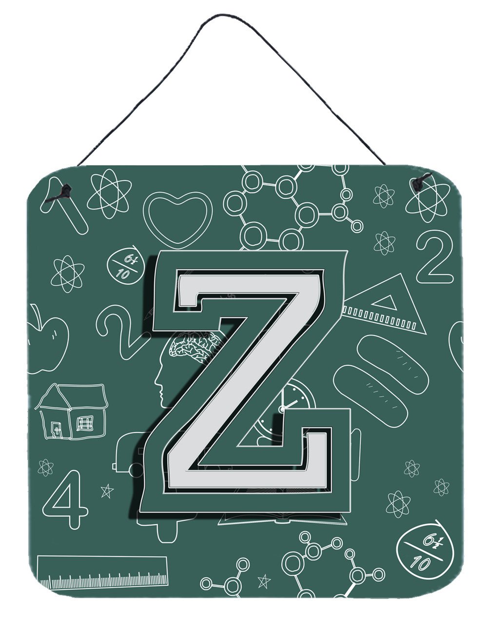 Letter Z Back to School Initial Wall or Door Hanging Prints CJ2010-ZDS66 by Caroline&#39;s Treasures