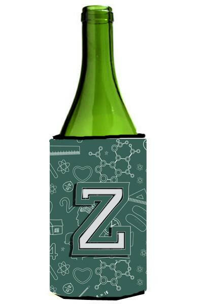 Letter Z Back to School Initial Wine Bottle Beverage Insulator Hugger CJ2010-ZLITERK by Caroline&#39;s Treasures