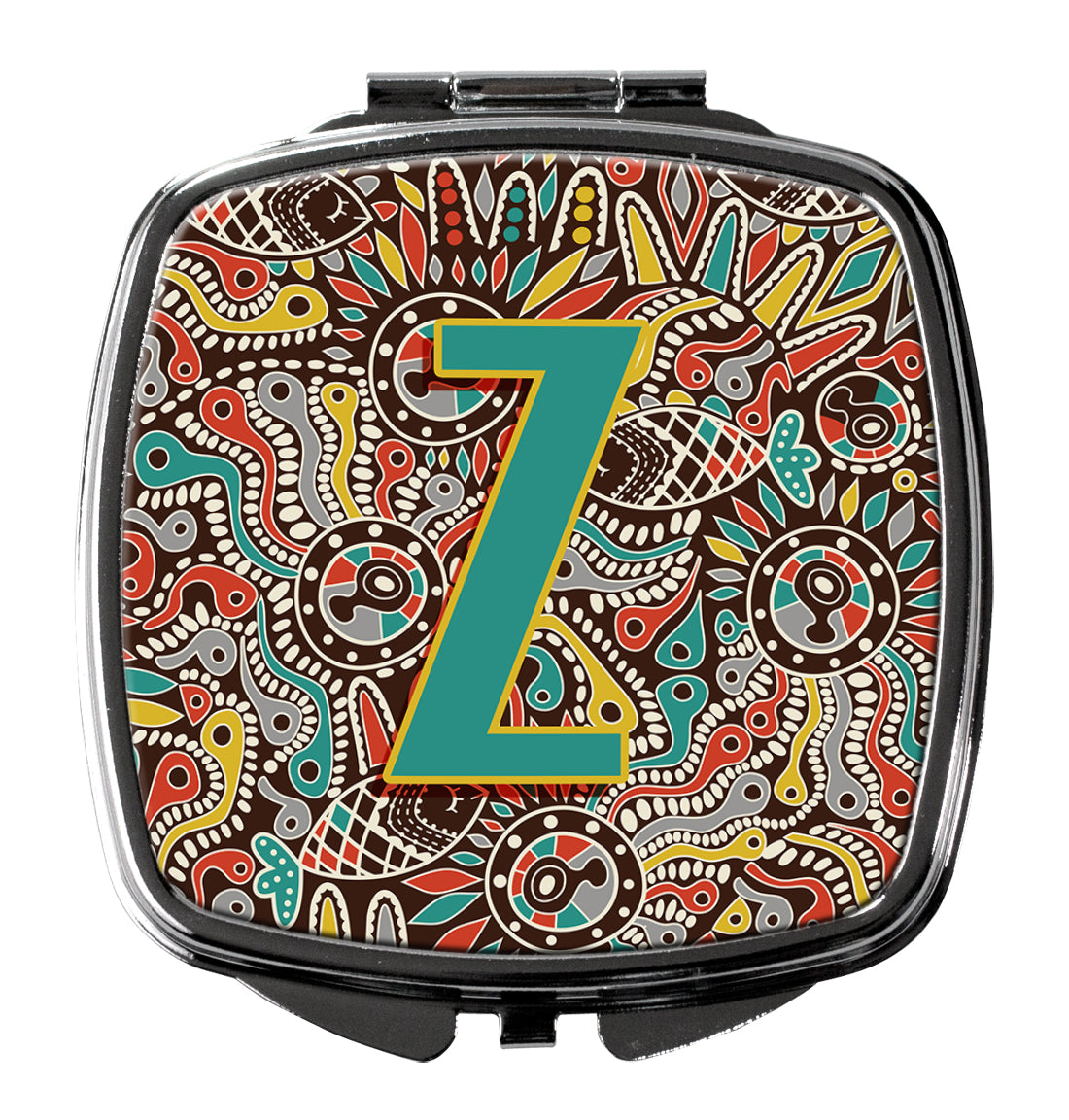 Letter Z Retro Tribal Alphabet Initial Compact Mirror CJ2013-ZSCM  the-store.com.