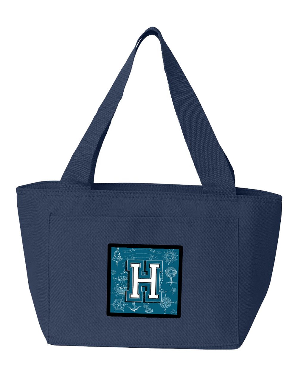 Letter H Sea Doodles Initial Alphabet Lunch Bag CJ2014-HNA-8808 by Caroline&#39;s Treasures