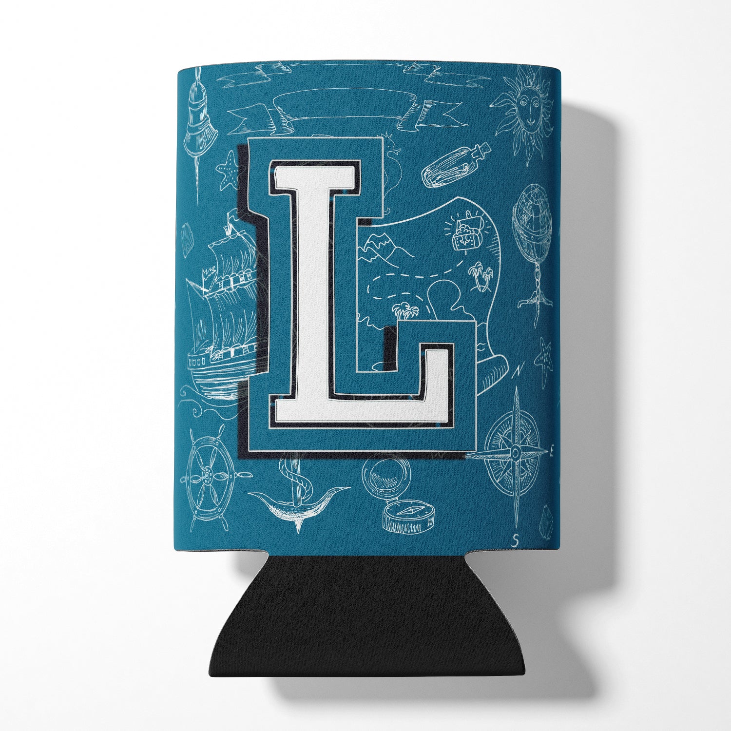 Letter L Sea Doodles Initial Alphabet Can or Bottle Hugger CJ2014-LCC