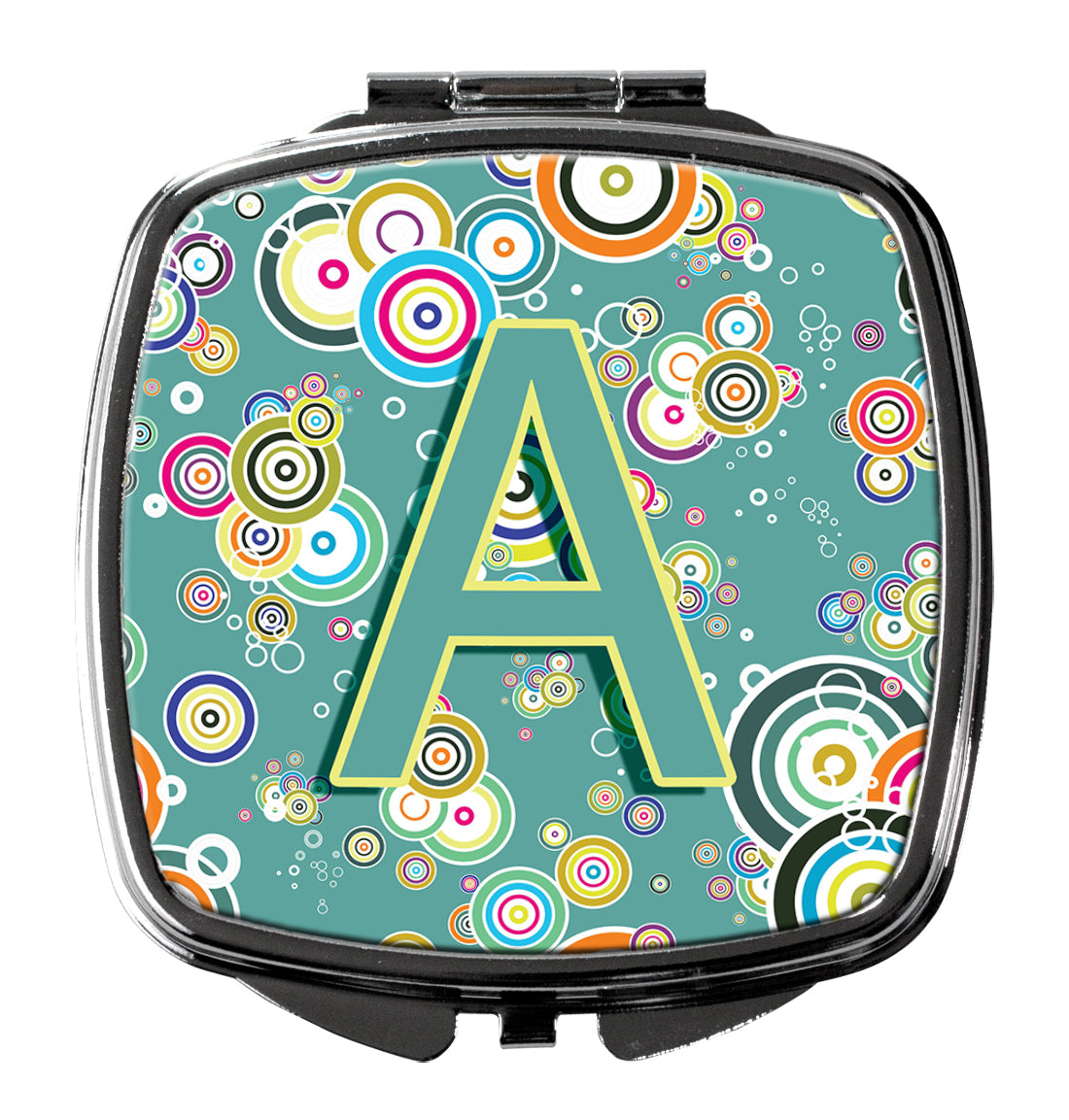 Letter A Circle Circle Teal Initial Alphabet Compact Mirror CJ2015-ASCM  the-store.com.