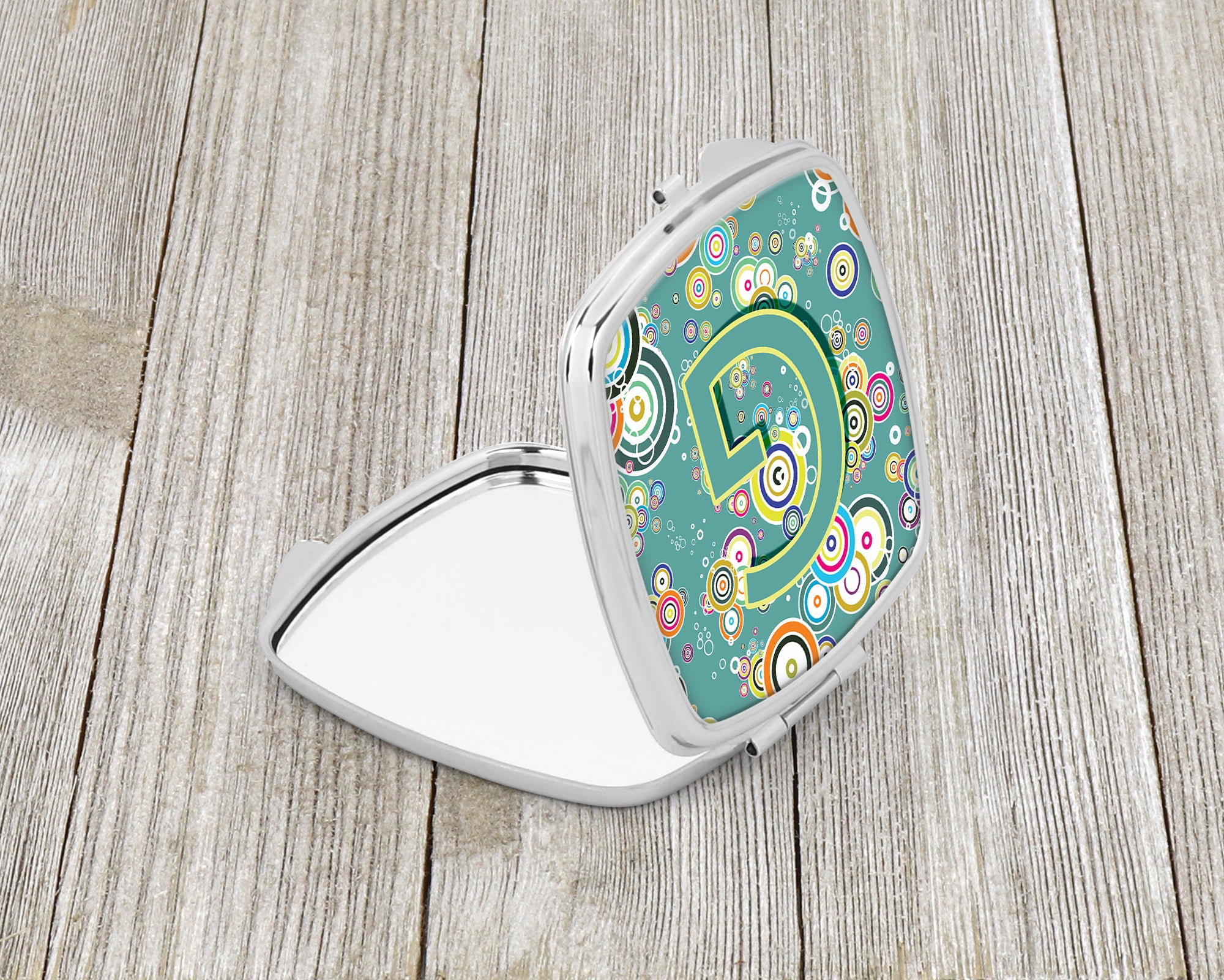 Letter G Circle Circle Teal Initial Alphabet Compact Mirror CJ2015-GSCM  the-store.com.