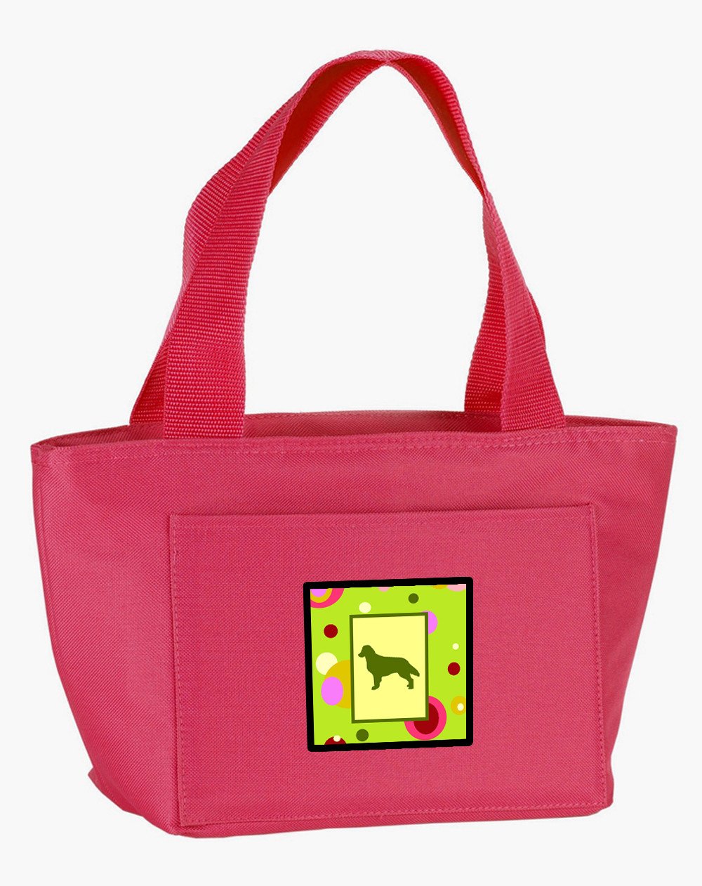 Lime Green Dots Flat Coated Retriever  Lunch Bag CK1031PK-8808 by Caroline&#39;s Treasures