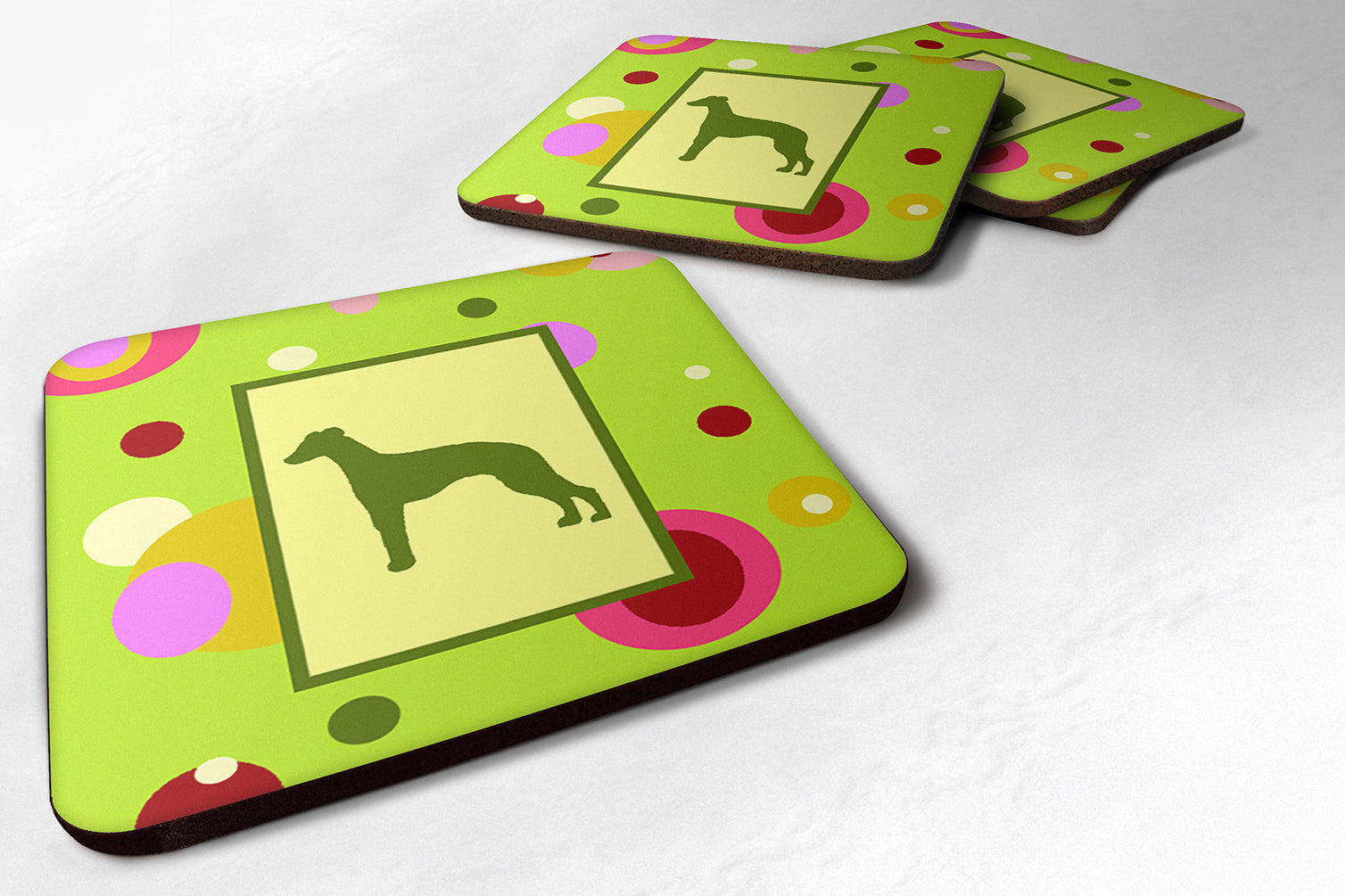 Set of 4 Whippet Foam Coasters - the-store.com