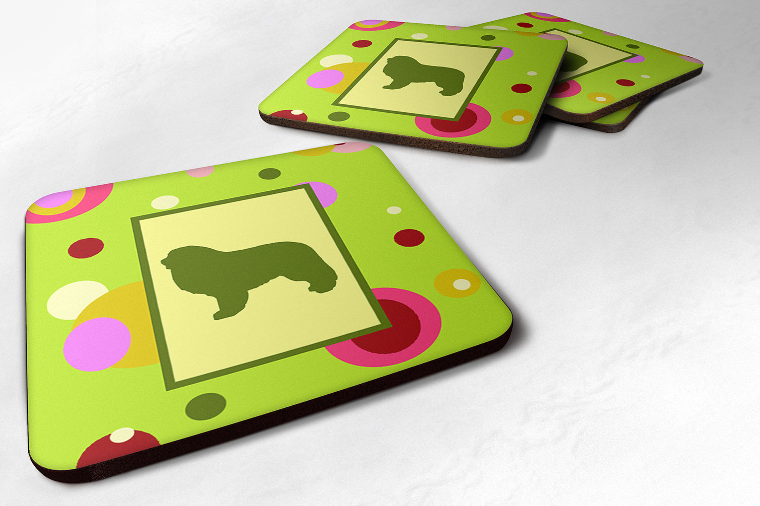 Set of 4 Great Pyrenees Foam Coasters - the-store.com