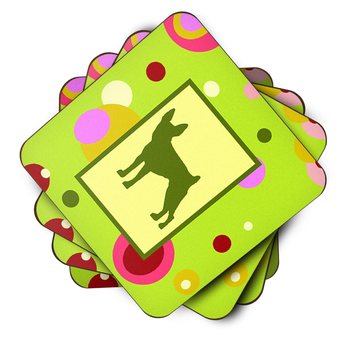 Caroline's Treasures Fox Terrier Coasters - Set of 4 Lightweight Foam, Absorbent Drink Coasters