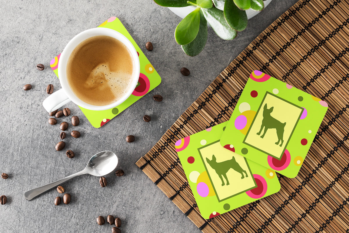 Caroline's Treasures Fox Terrier Coasters - Set of 4 Lightweight Foam, Absorbent Drink Coasters
