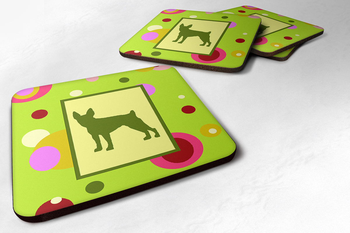 Caroline's Treasures Fox Terrier Coasters - Set of 4 Lightweight Foam, Absorbent Drink Coasters