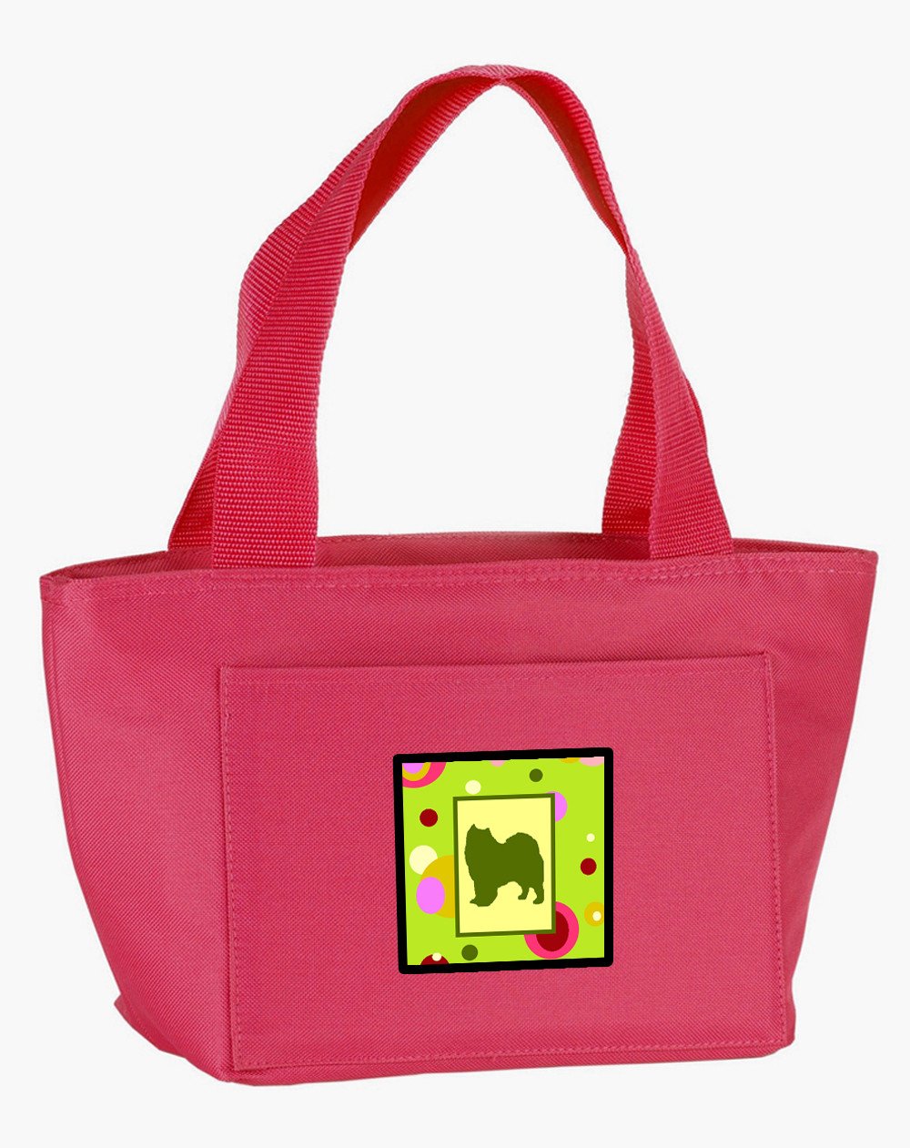 Lime Green Dots Samoyed Lunch Bag CK1093PK-8808 by Caroline&#39;s Treasures