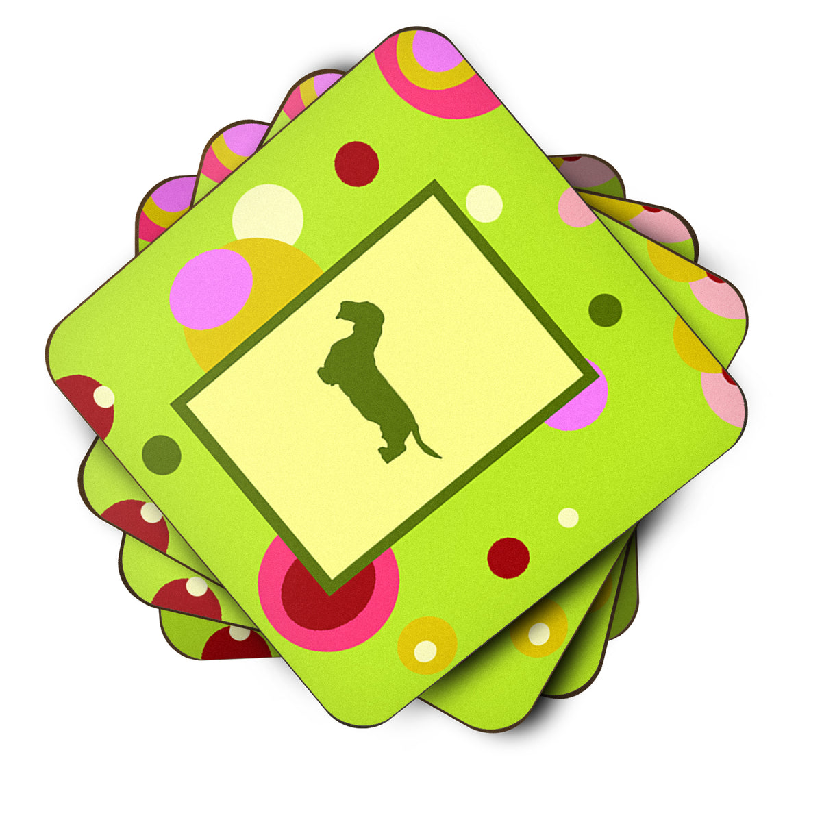 Caroline's Treasures Dachshund Coasters - Set of 4 Lightweight Foam, Absorbent Drink Coasters