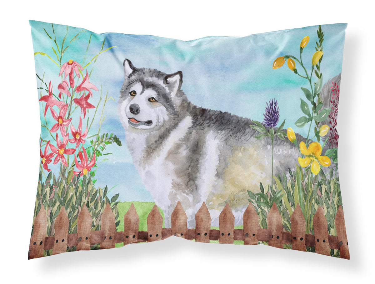 Alaskan Malamute Spring Fabric Standard Pillowcase CK1200PILLOWCASE by Caroline&#39;s Treasures