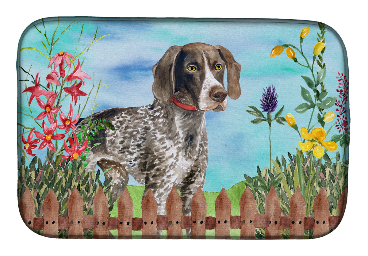 German Shorthaired Pointer Spring Dish Drying Mat CK1203DDM  the-store.com.