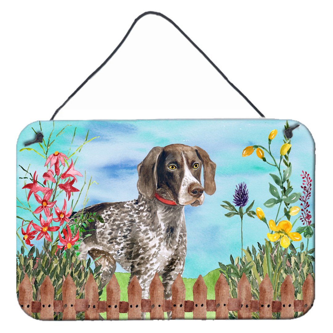 German Shorthaired Pointer Spring Wall or Door Hanging Prints CK1203DS812 by Caroline&#39;s Treasures