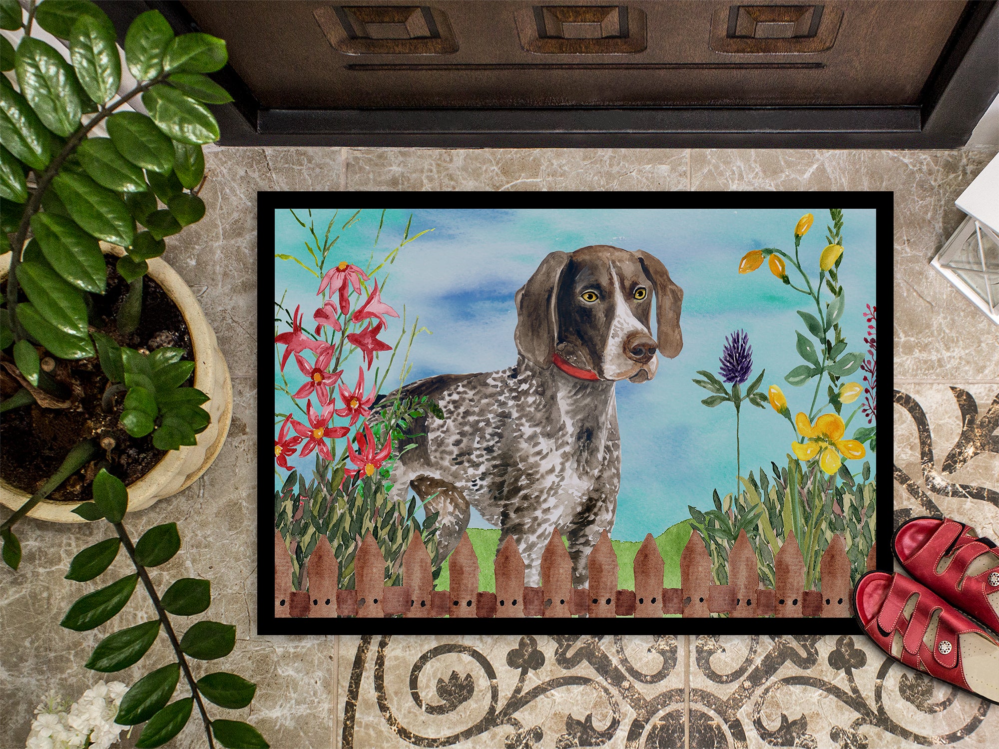 German Shorthaired Pointer Spring Indoor or Outdoor Mat 18x27 CK1203MAT - the-store.com