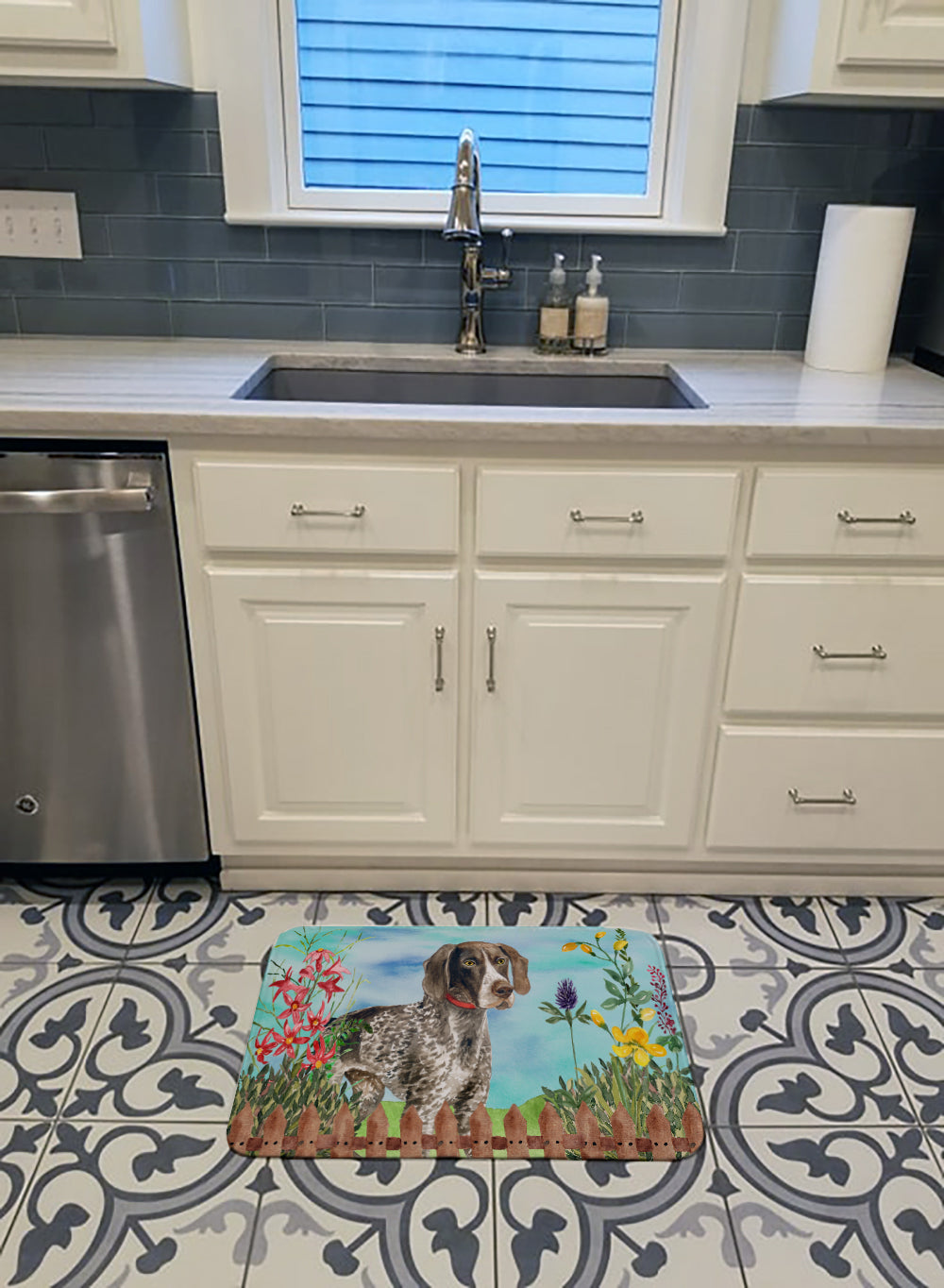 German Shorthaired Pointer Spring Machine Washable Memory Foam Mat CK1203RUG - the-store.com