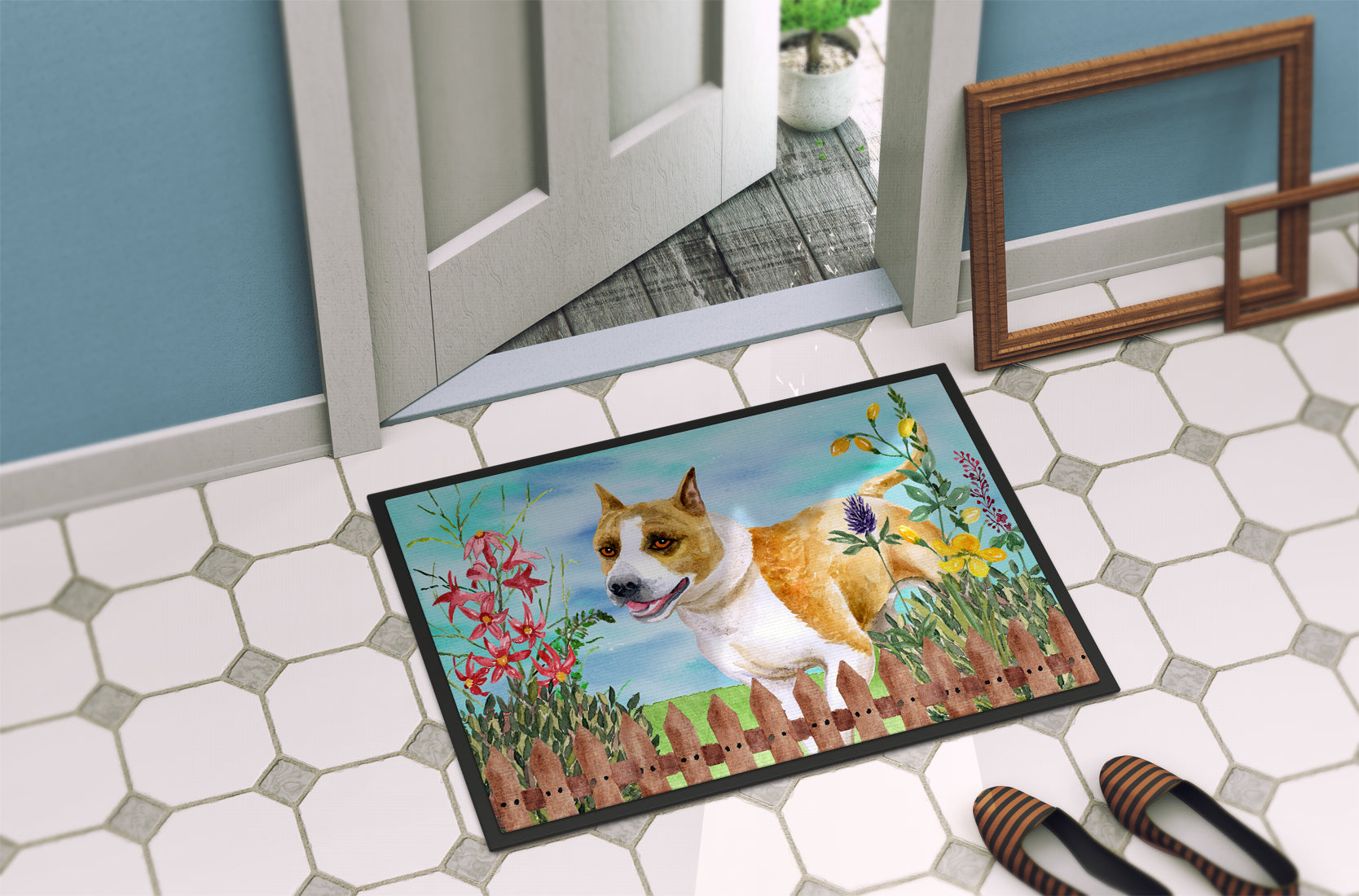 American Staffordshire Spring Indoor or Outdoor Mat 18x27 CK1206MAT - the-store.com