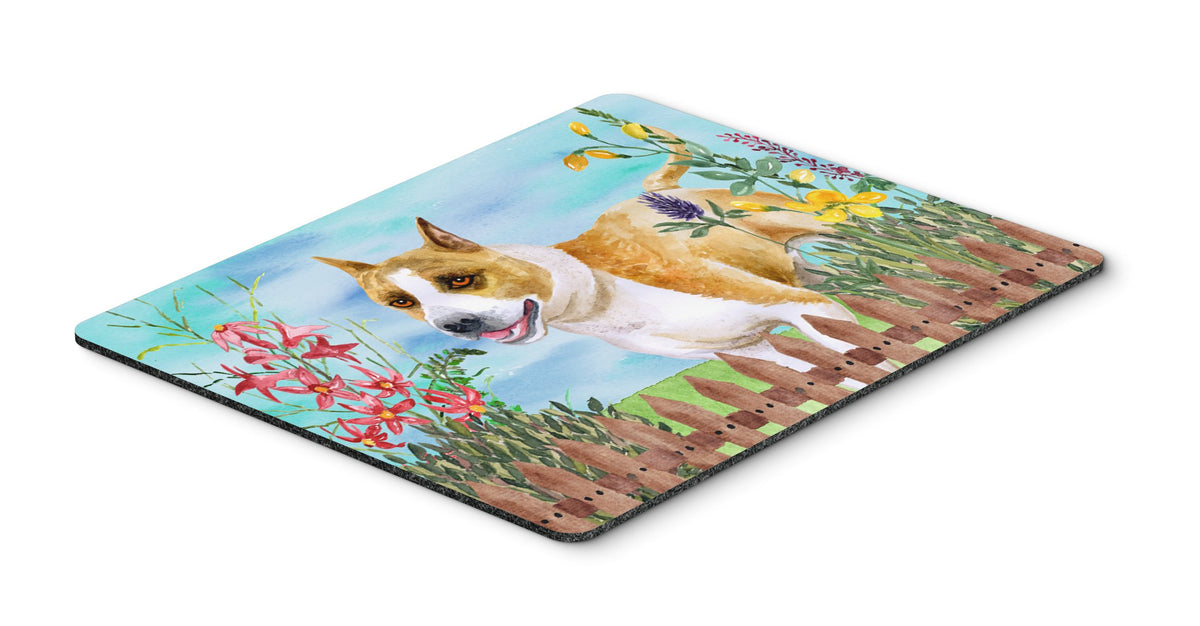 American Staffordshire Spring Mouse Pad, Hot Pad or Trivet CK1206MP by Caroline&#39;s Treasures