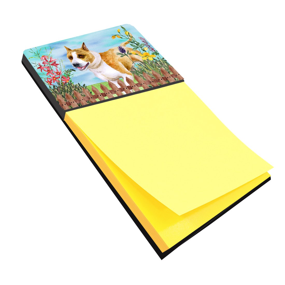 American Staffordshire Spring Sticky Note Holder CK1206SN by Caroline&#39;s Treasures