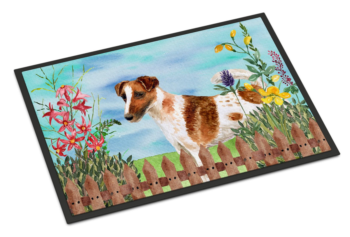 Smooth Fox Terrier Spring Indoor or Outdoor Mat 24x36 CK1209JMAT by Caroline&#39;s Treasures