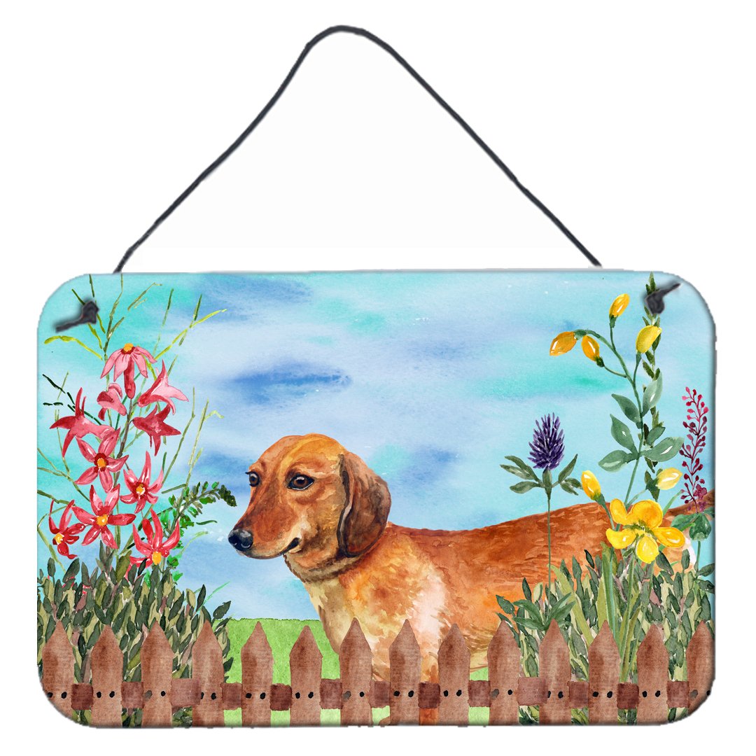 Dachshund Spring Wall or Door Hanging Prints CK1214DS812 by Caroline&#39;s Treasures