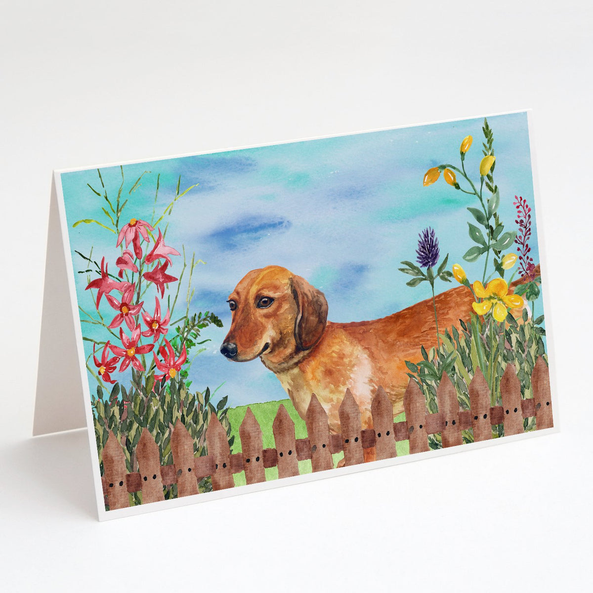 Buy this Dachshund Spring Greeting Cards and Envelopes Pack of 8