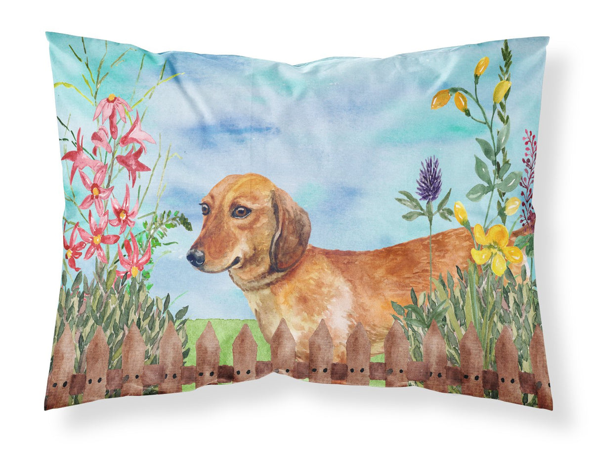 Dachshund Spring Fabric Standard Pillowcase CK1214PILLOWCASE by Caroline&#39;s Treasures
