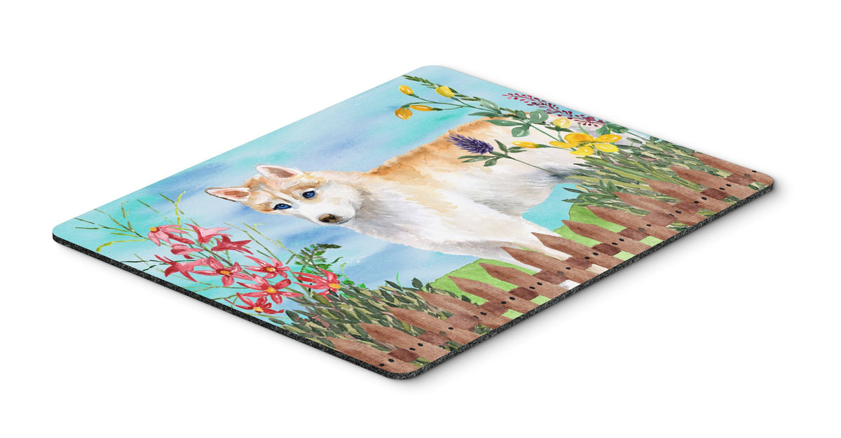 Siberian Husky Spring Mouse Pad, Hot Pad or Trivet CK1217MP by Caroline&#39;s Treasures