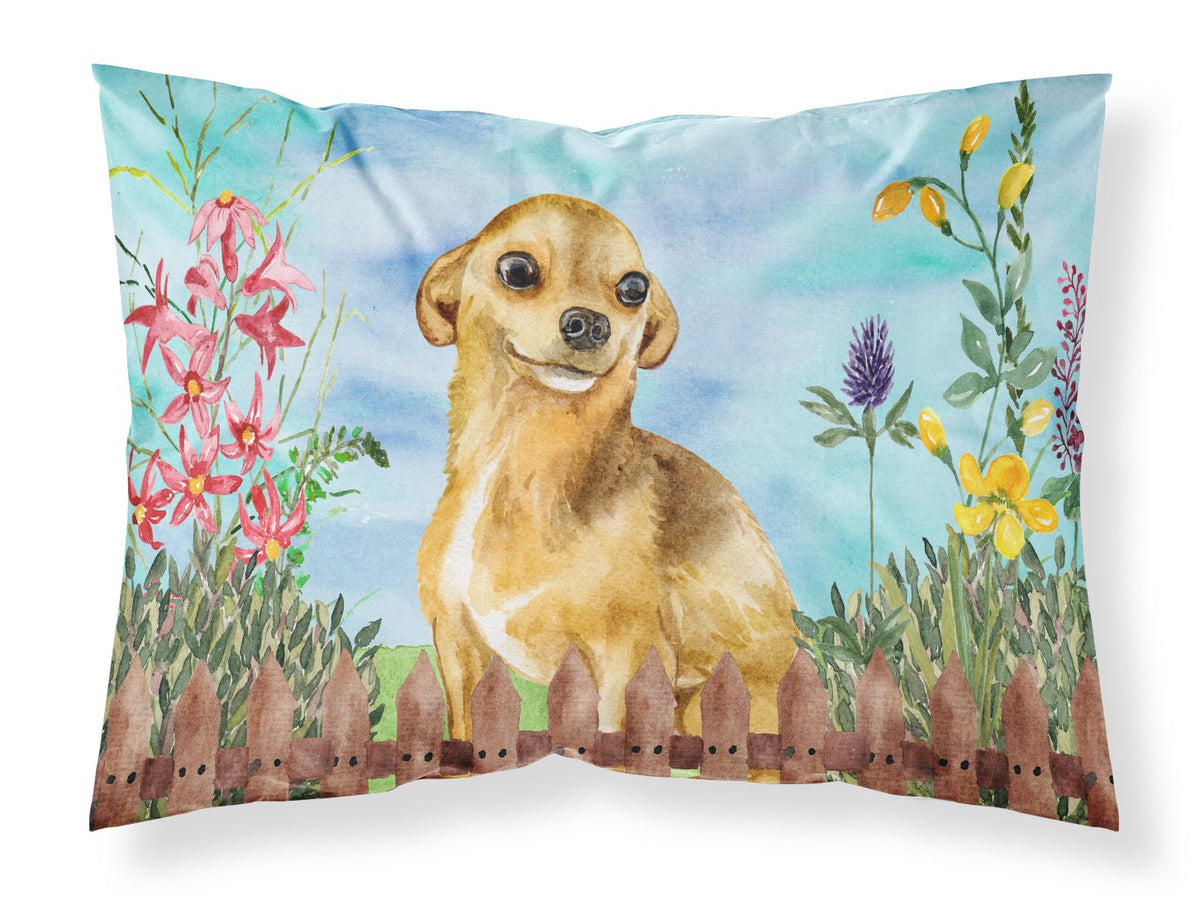 Chihuahua Spring Fabric Standard Pillowcase CK1220PILLOWCASE by Caroline&#39;s Treasures