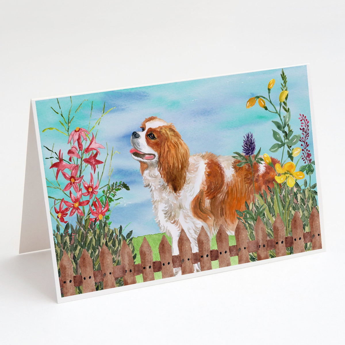 Buy this Cavalier Spaniel Spring Greeting Cards and Envelopes Pack of 8