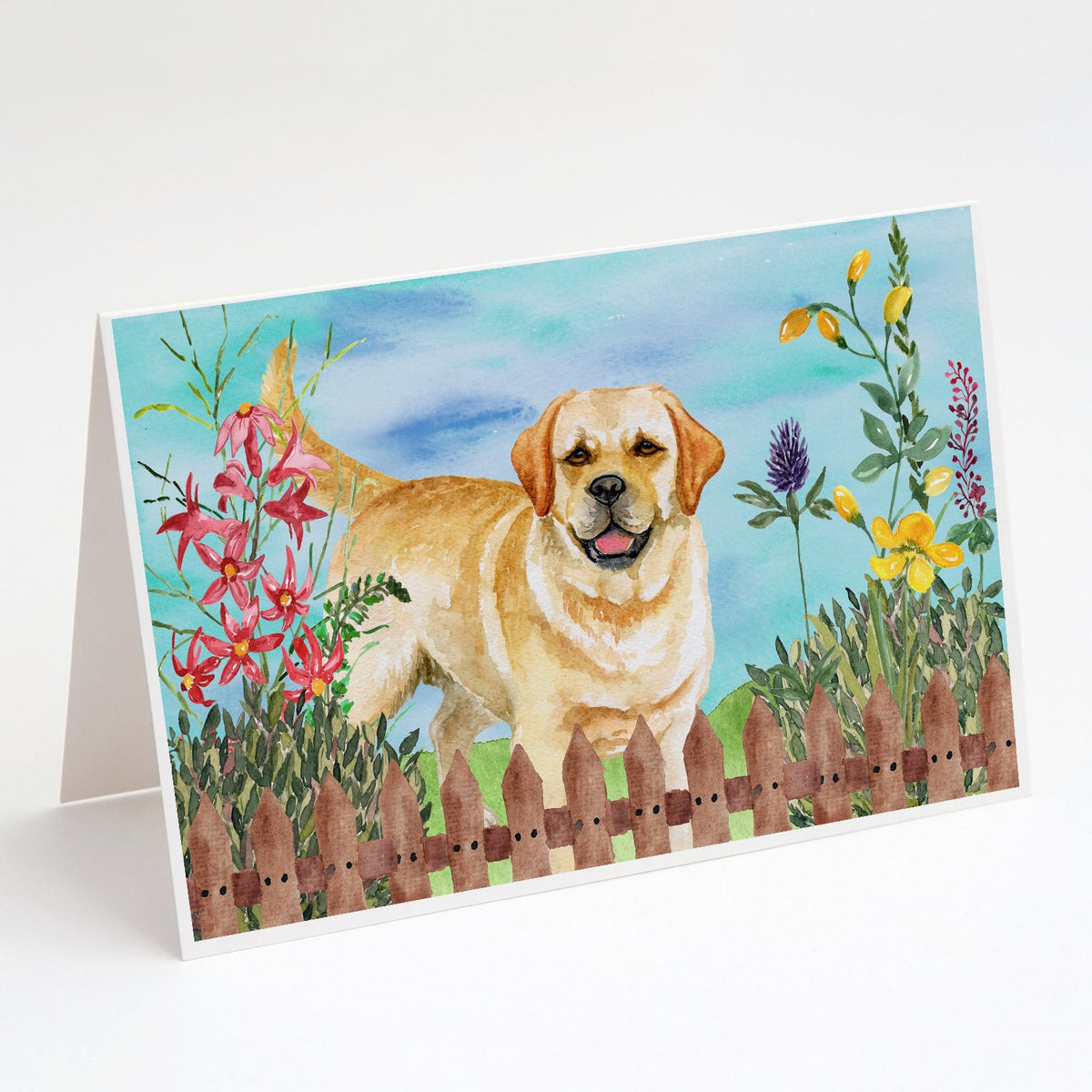 Buy this Golden Retriever Spring Greeting Cards and Envelopes Pack of 8