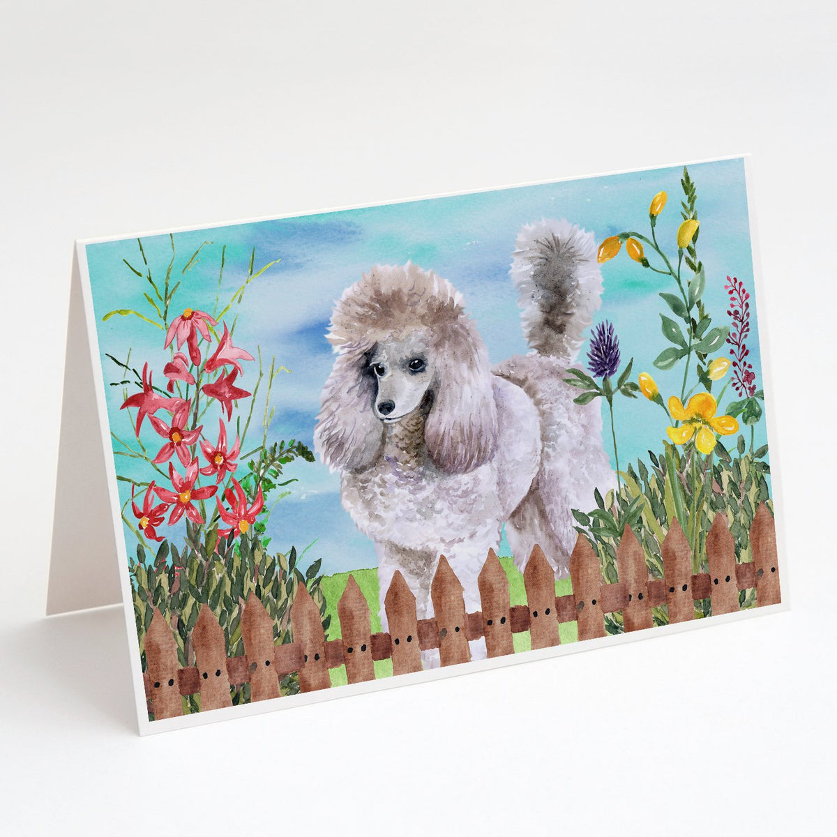 Buy this Poodle Spring Greeting Cards and Envelopes Pack of 8