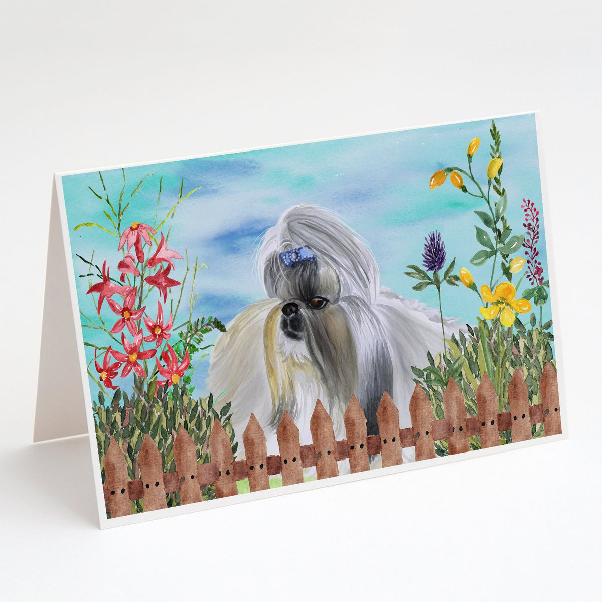 Buy this Shih Tzu Spring Greeting Cards and Envelopes Pack of 8