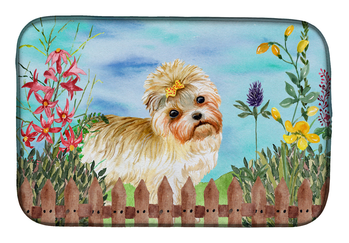 Morkie Spring Dish Drying Mat CK1230DDM  the-store.com.
