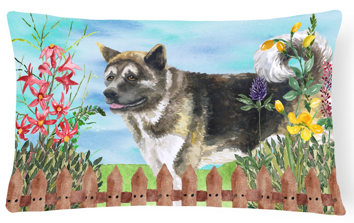 American Akita Spring Canvas Fabric Decorative Pillow CK1231PW1216 by Caroline&#39;s Treasures