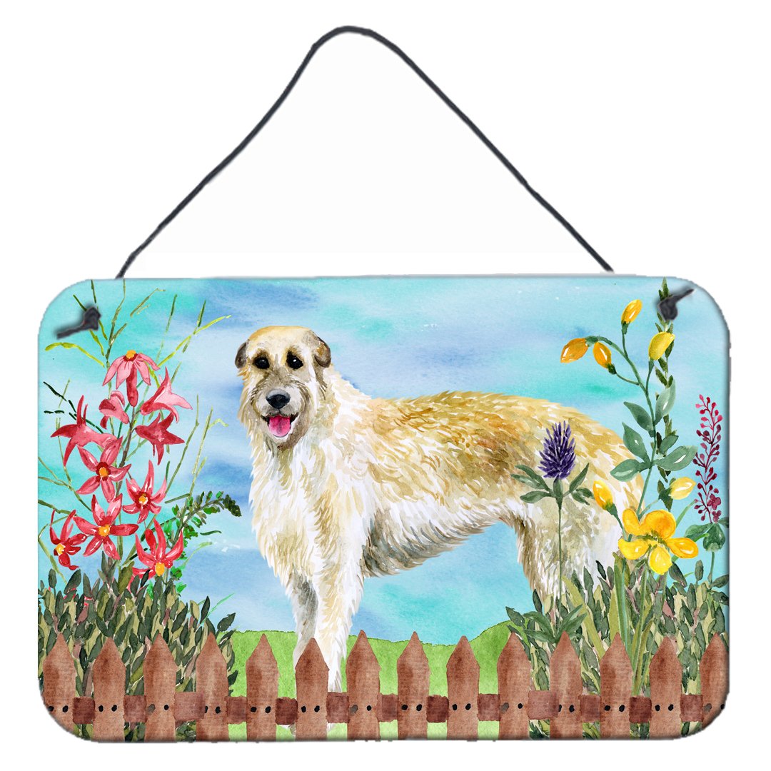 Irish Wolfhound Spring Wall or Door Hanging Prints CK1232DS812 by Caroline&#39;s Treasures