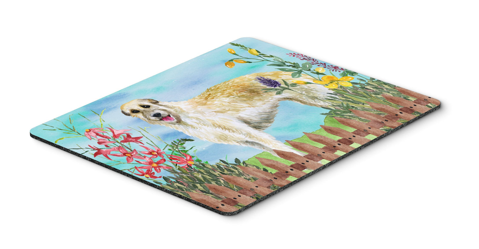 Irish Wolfhound Spring Mouse Pad, Hot Pad or Trivet CK1232MP by Caroline's Treasures