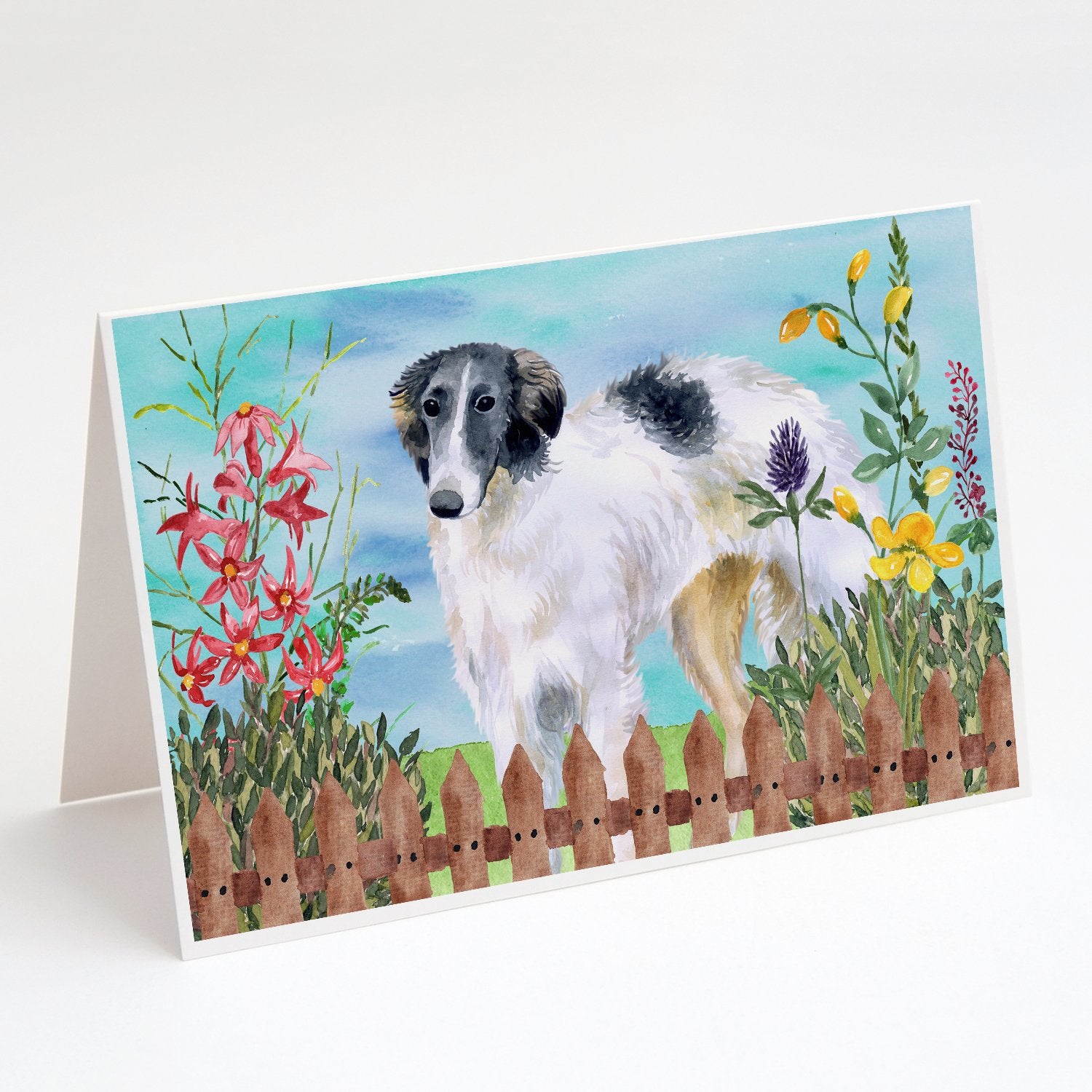 Buy this Borzoi Spring Greeting Cards and Envelopes Pack of 8