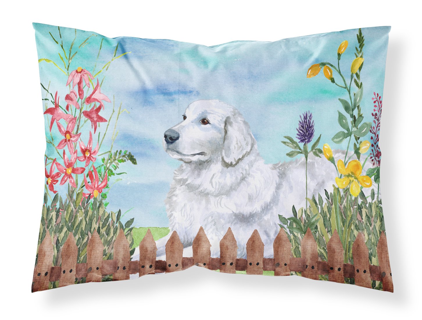 Maremma Sheepdog Spring Fabric Standard Pillowcase CK1237PILLOWCASE by Caroline's Treasures